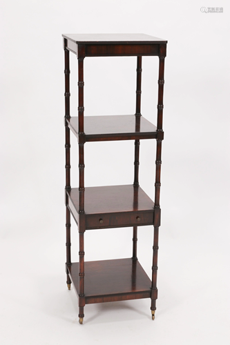 GEORGIAN STYLE FOUR-TIER MAHOGANY WHAT-NOT SHELF…