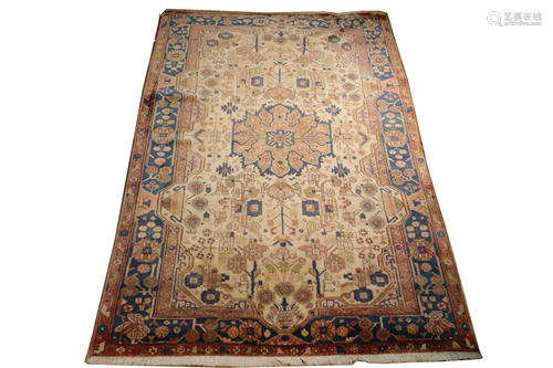 PERSIAN HERIZ WOOL RUG, H 5', W 8'