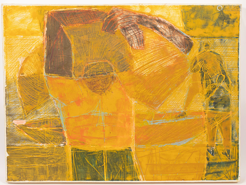 SACHA THEBAUD (TEBO), B 1934 HAITI, ENCAUSTIC