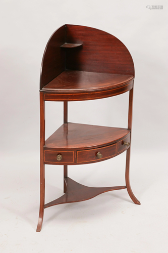 MAHOGANY GEORGIAN STYLE WASHSTAND, CORNER STYLE…