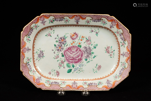 LOWESTOFT PORCELAIN TRAY 18TH.C. W 7