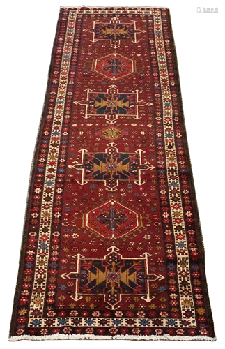 PERSIAN KARATH/HERIZ WOOL RUNNER, C. 1980, W 3' 5