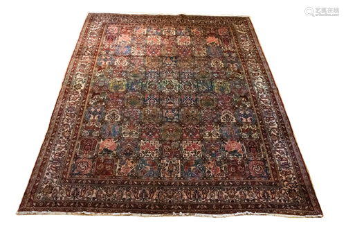 PERSIAN BAKHTIARI HANDWOVEN WOOL RUG W 10.3…