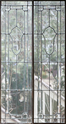 CLEAR BEVEL LEADED GLASS WINDOW PANES H 51