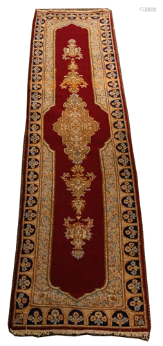 PERSIAN KERMAN WOOL RUNNER, C. 1990, W 2' 5