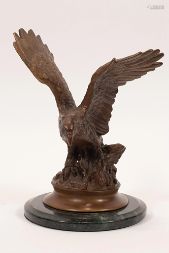 T. MOIGNIY, BRONZE SCULPTURE, H 10