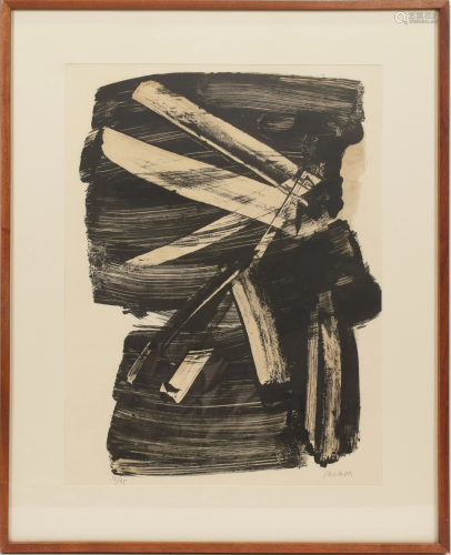 PIERRE SOULAGES, FR. B 1919 LITHOGRAPHY NO.10, #18/95,