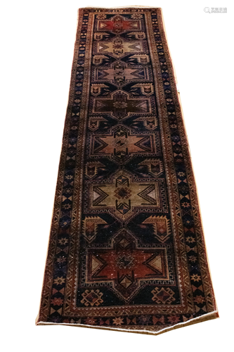 PERSIAN NAHAVAND HANDWOVEN WOOL RUG W 3.9' …