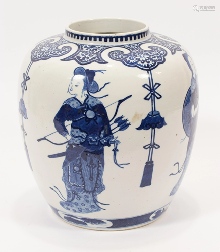 CHINESE PORCELAIN JAR, 19TH.C. H 10