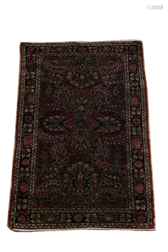 PERSIAN LILIHAN HANDWOVEN WOOL RUG W 2.5' …