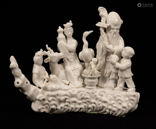 CHINESE WHITE PORCELAIN FIGURE GROUP H 9