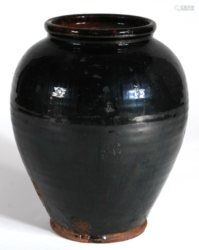 ASIAN ART POTTERY VASE C.1900 H 9