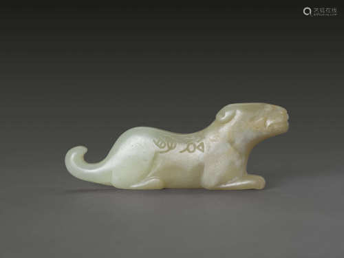 玉虎符 WHITE JADE TIGER-SHAPED TALLY