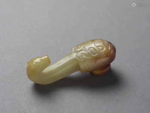 龍首玉帶鈎 DRAGON HEAD JADE BELT HOOK