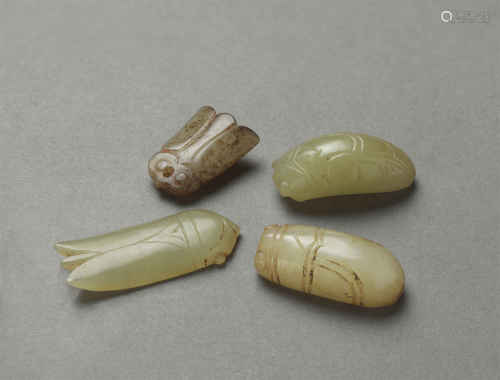 玉蝉（一组）JADE CICADAS (AS A SET)