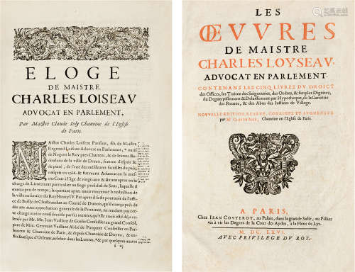 Les oeuvres de maistre Charles Loyseau/查尔斯·卢瓦瑟作品集