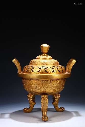 Gilt Copper Incense Burner