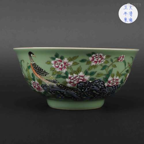 Pea Green Glazed Bowl