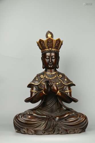 Gilt Copper Bodied Bodhisattva