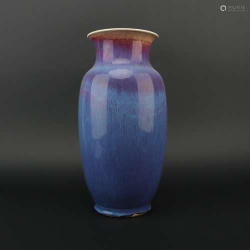 Flambe-glazed Lantern-shaped Vase