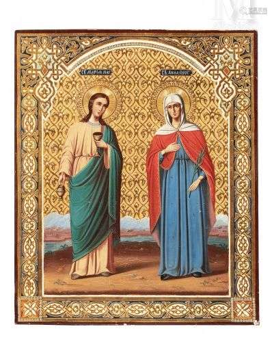 Icône de Sainte Maria et Sainte Anna.
