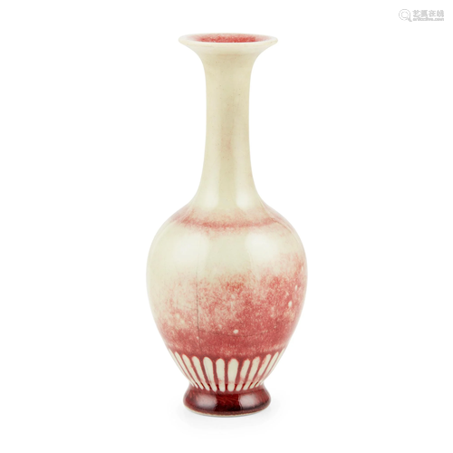 PEACHBLOOM-GLAZED VASE KANGXI MARK BUT LATER