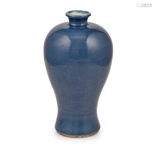 BLUE-GLAZED MEIPING VASE