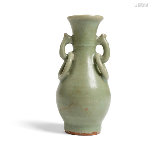 LONGQUAN CELADON-GLAZED VASE MING DYNASTY OR L…