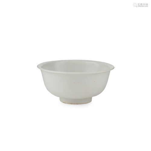 WHITE-GLAZED BOWL MING DYNASTY