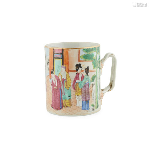 CANTON FAMILLE ROSE TANKARD QING DYNASTY, 19TH CE…