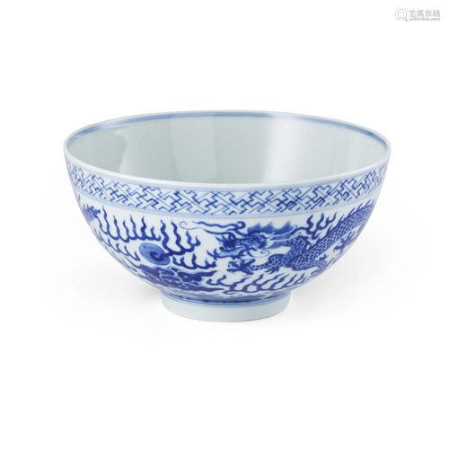 BLUE AND WHITE 'DRAGON' BOWL GUANGXU MARK