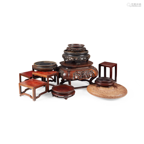 COLLECTION OF WOODEN STANDS