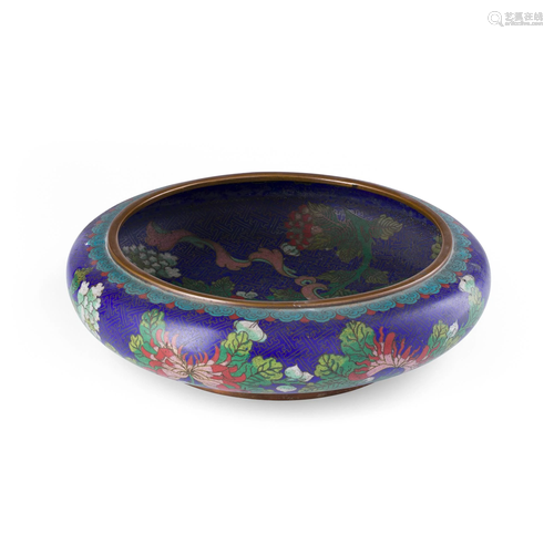 CLOISONNÃ‰ ENAMEL BRUSH WASHER LATE QING