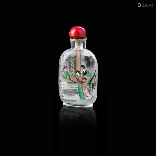 REVERSE-PAINTED ROCK CRYSTAL SNUFF BOTTLE YONG SHO…