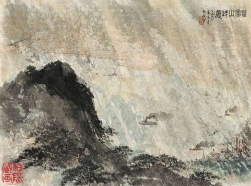 傅抱石（1904～1965） 1963年作 登庐山诗意 镜心 设色纸本