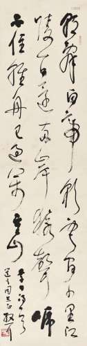 林散之（1898～1989） 草书李白诗《下江陵》 立轴 水墨纸本