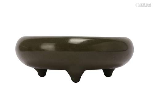 A CHINESE TEADUST-GLAZED WASHER.