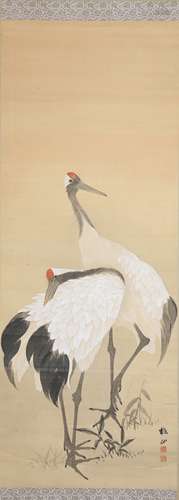 A HANGING SCROLL OF CRANES.