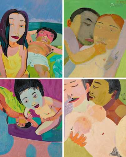 申玲（b.1965） 2003年作 我的爱情不情色 布面油画