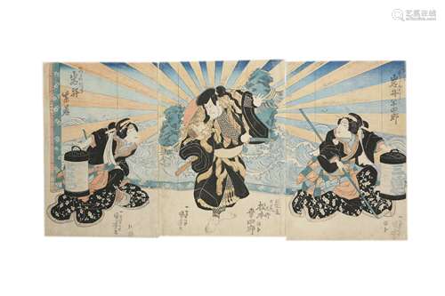 WOODBLOCK PRINTS BY KUNIYOSHI (1798 - 1861).