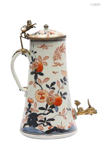 A GILT-MOUNTED IMARI COFFEE POT.