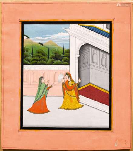 A MINIATURE PAINTING FROM A NAYIKA SERIES.