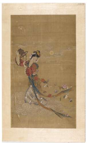 A FEMALE IMMORTAL WITH FLOWER BASKET AFTER WAN SHOUQI (1603-...