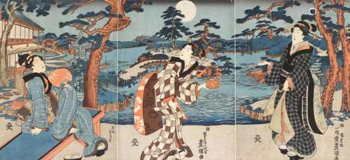 A TRIPTYCH BY UTAGAWA KUNISADA I (TOYOKUNI III) (1786-1865) ...