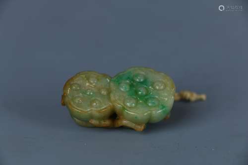 Jadeite Pendant in the Shape of Lotus Seedpod