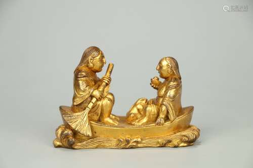 Gilt Copper Bodied Paperweight