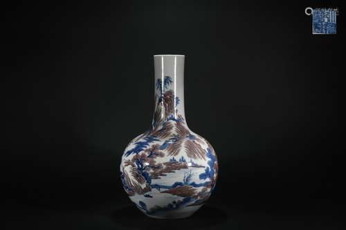 Blue-and-white Globular Vase