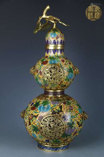 Cloisonne Gourd-shaped Vase