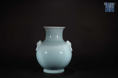 Sky-blue-glazed Vase