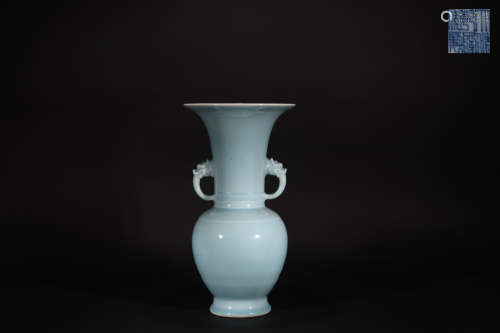Sky-blue-glazed Vase